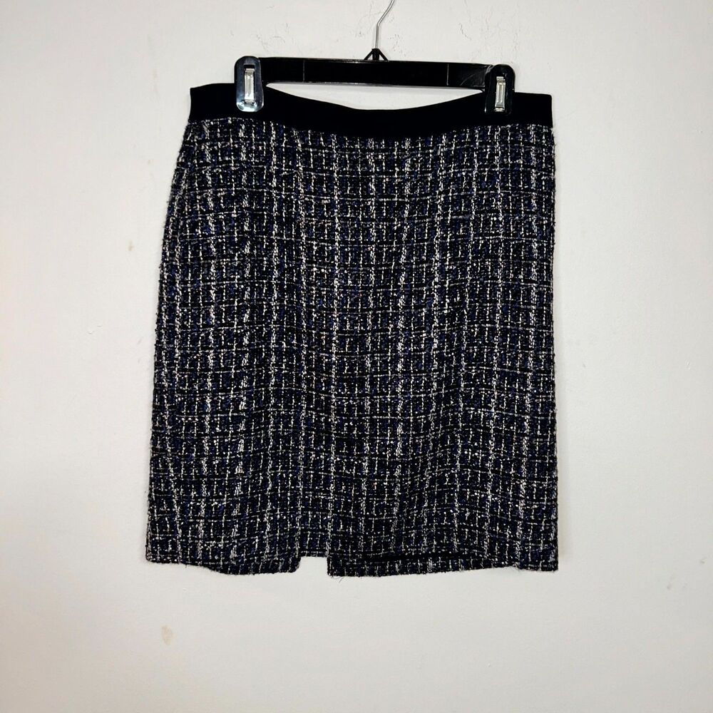 White House Black Market Skirt Suit Women's Small 10 Black White Tweed Business - Picture 3 of 13